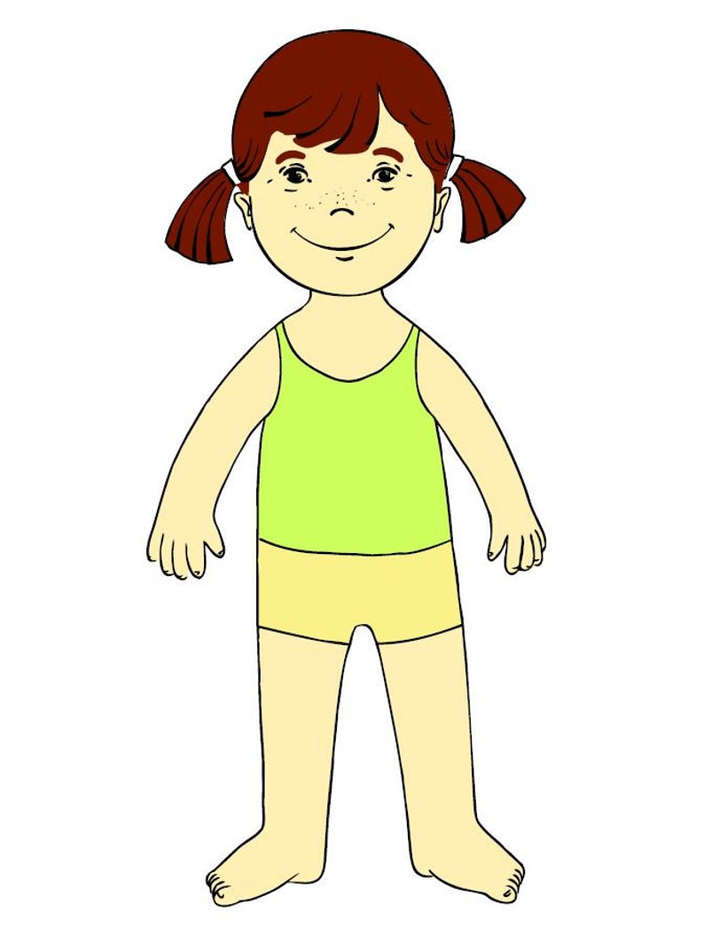 Paper Doll for Kids With Down Syndrome, 1 Paper Doll 12 Articles of