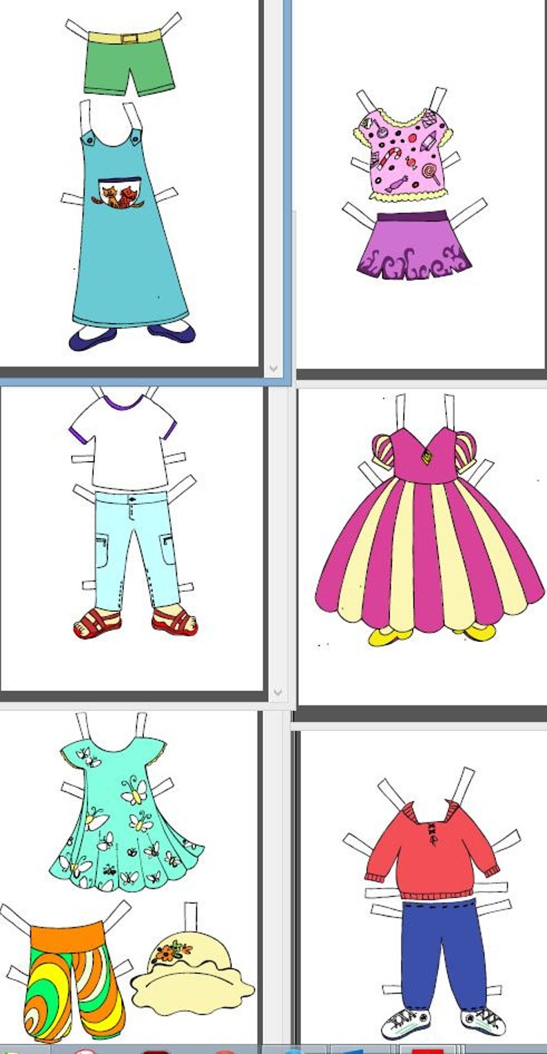 Paper Doll for Kids With Down Syndrome, 1 Paper Doll 12 Articles of