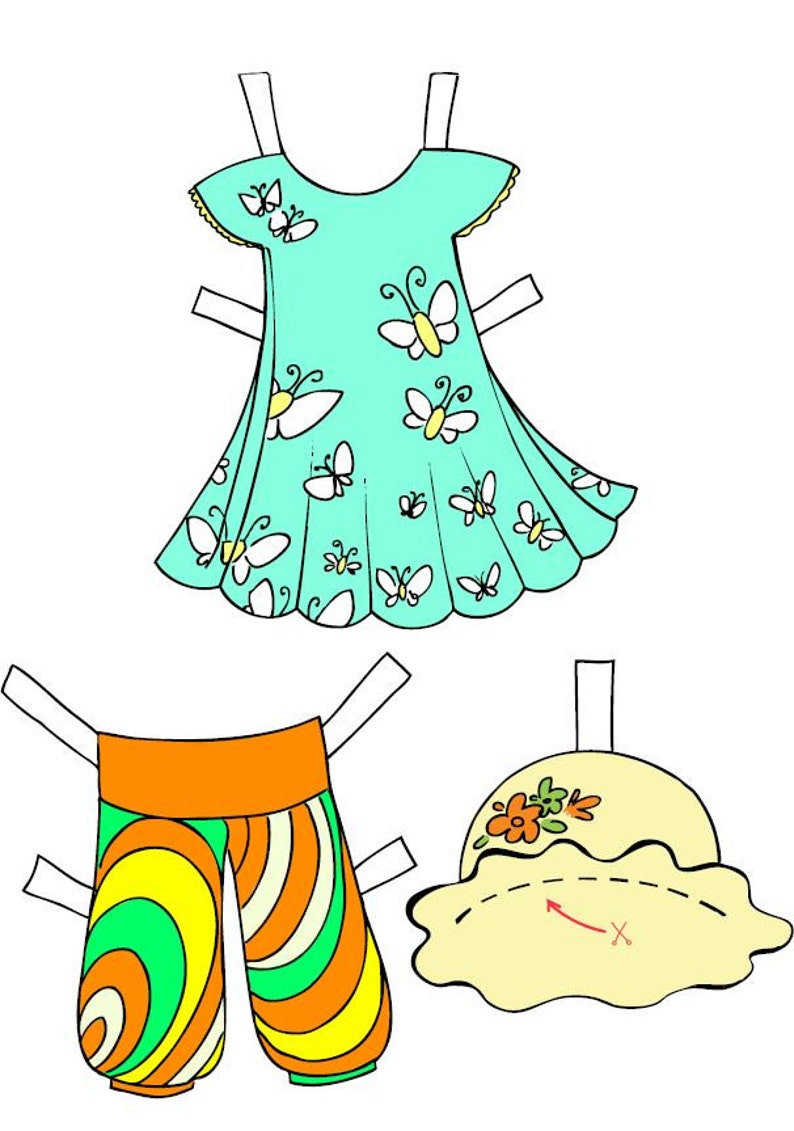 Paper Doll for Kids With Down Syndrome, 1 Paper Doll 12 Articles of