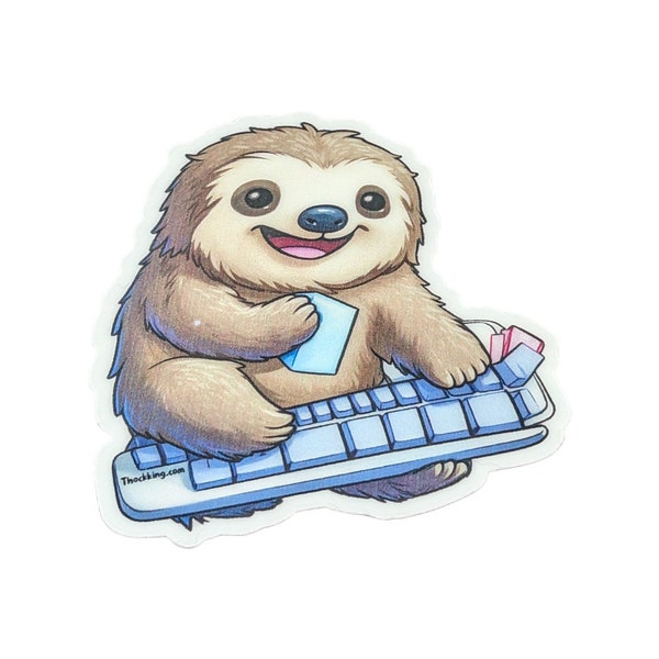 Baby Sloth Keyboard Custom Sticker #019 Mechanical Keyboards