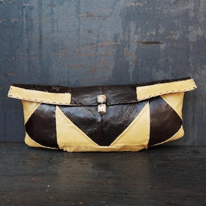 CONTEMPORARY DESIGN CLUTCH, smart leather bag, reptile handbag, evening clutch, yellow pochette, high fashion design, handstitched clutch