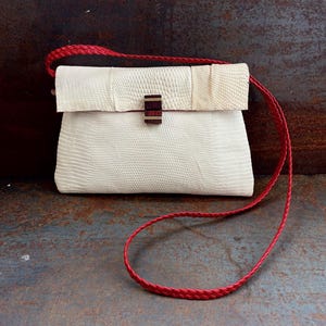 White lizard leather bag, handstitched handbag, small shoulder bag, evening bag, edgy design handbag, luxury fashion design, wedding bag