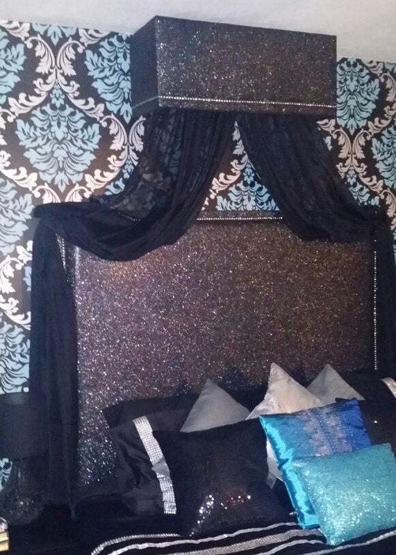 Luxury Glitter Bed Crown Canopy Made to Order Bespoke Etsy