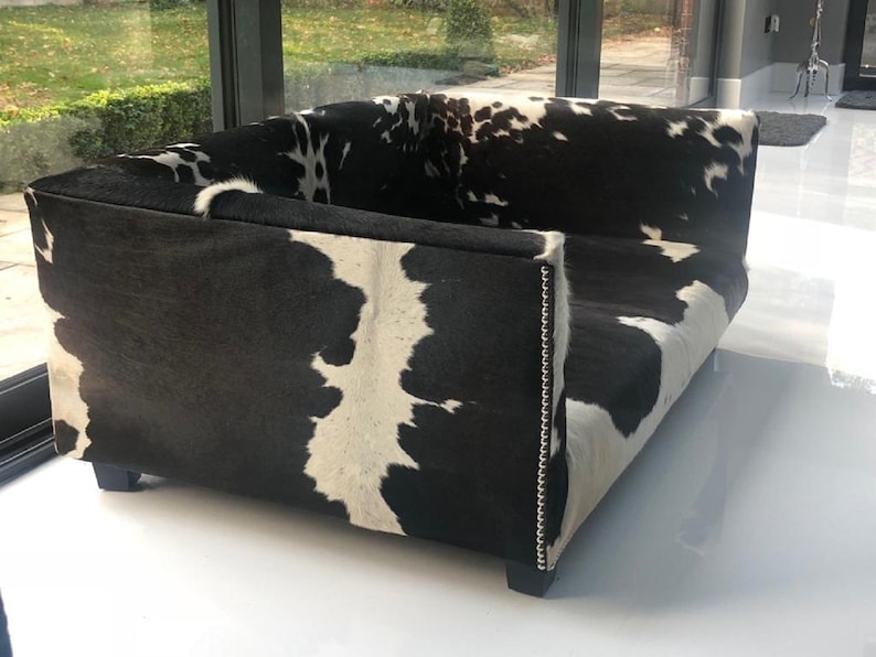 Extra Large Genuine Cowhide Covered Dog Bed With 4 Etsy