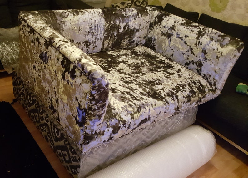 Extra Large Bespoke Dog Bed with Memory Foam, Studs and Chrome Legs image 4