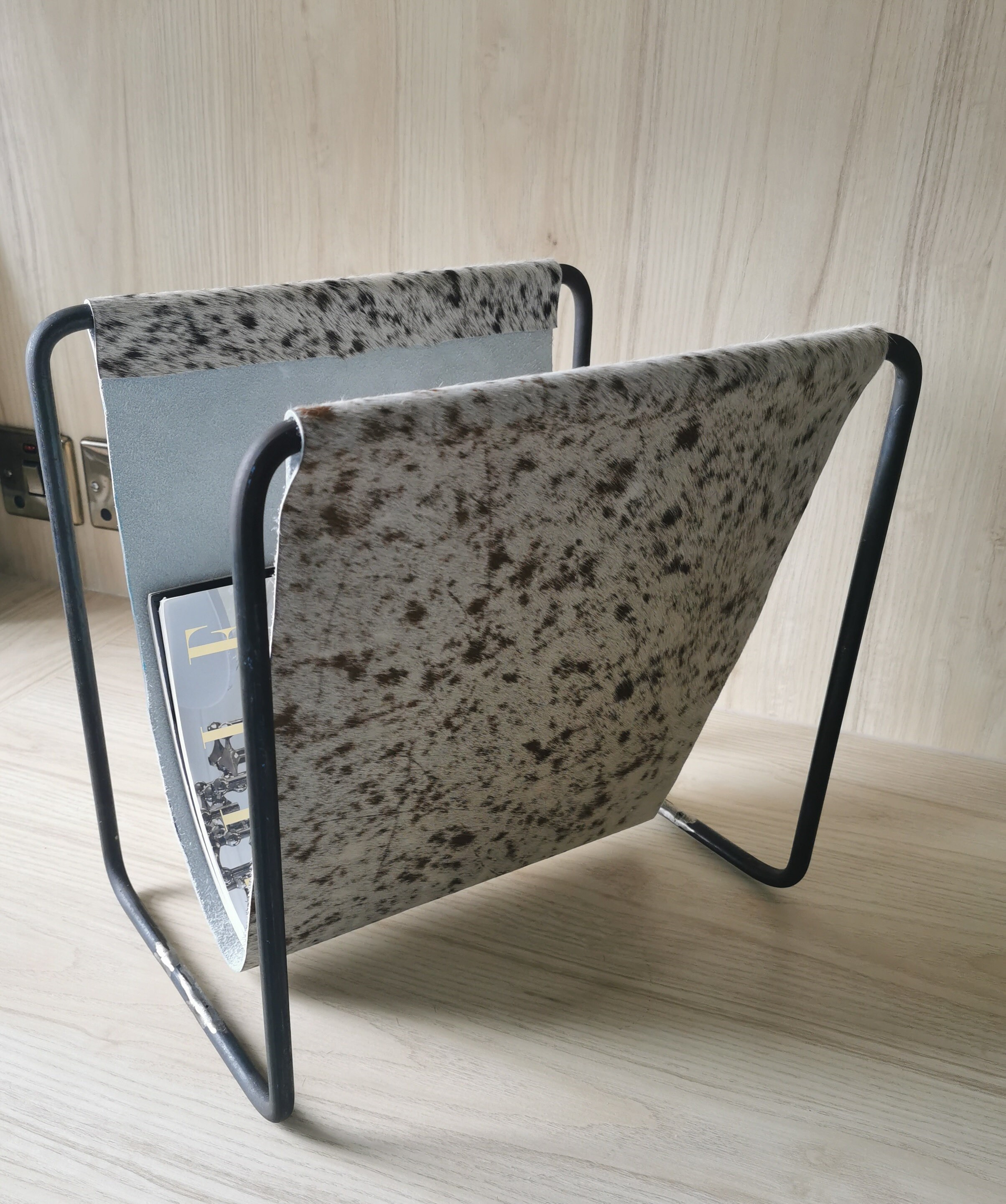 Genuine Cowhide Magazine Rack, Newspaper Holder - Etsy