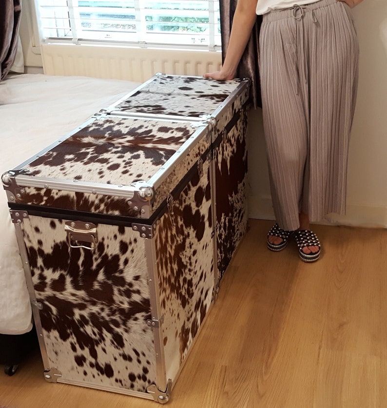 Custom Made Cowhide Storage Trunk - Etsy