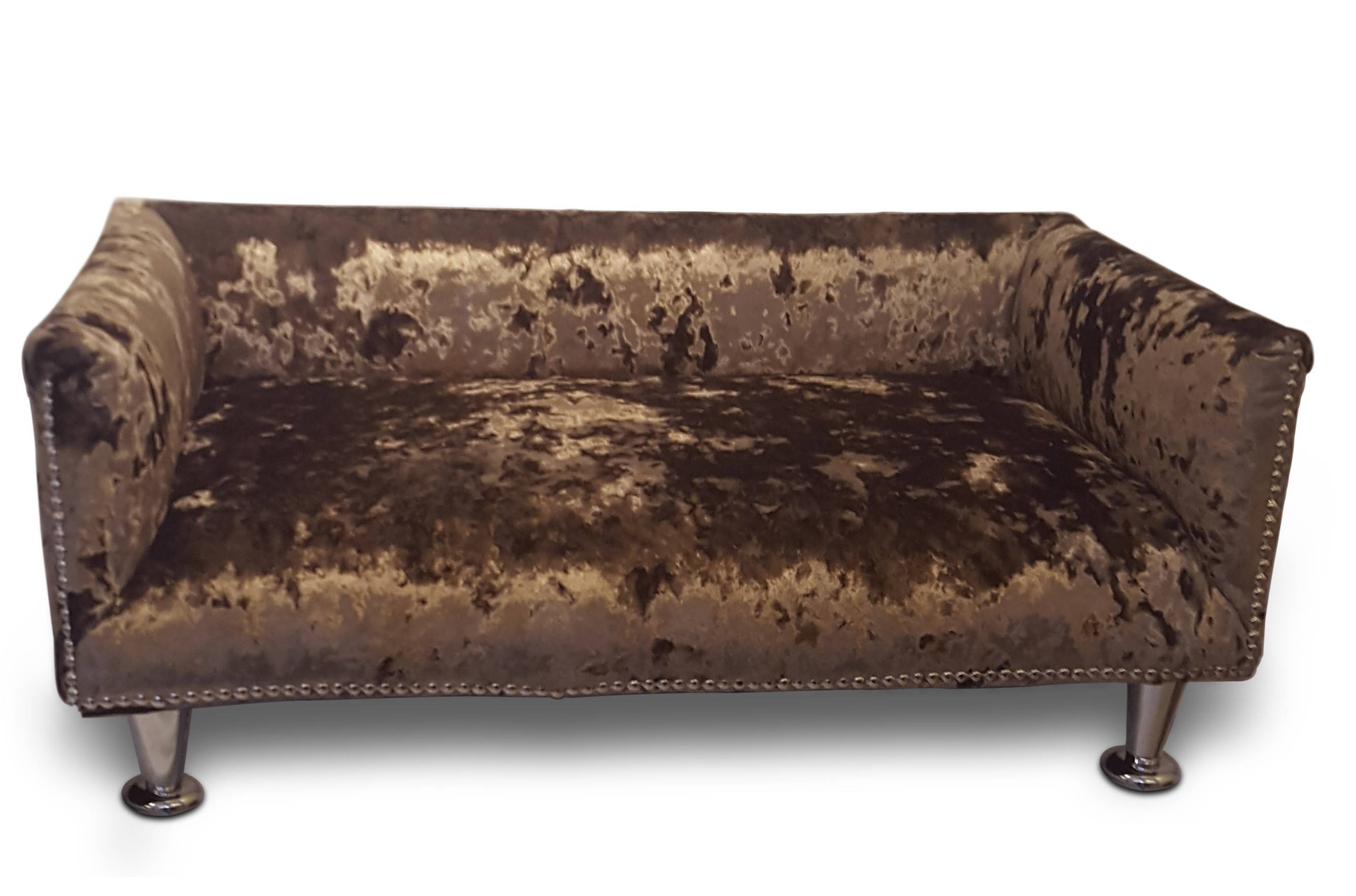 Luxury Memory Foam Crushed Velvet Dog Bed / Sofa With Studs Etsy UK