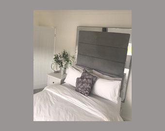 Handmade Mirror Trim, 4ft High, Upholstered Panel Headboard, all sizes available