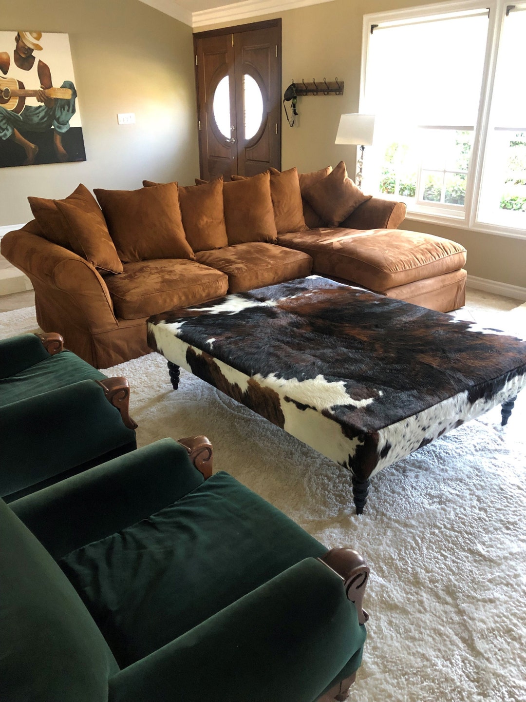 Custom Made Genuine Cowhide Coffee Table 5 Ft by 4 Ft Etsy