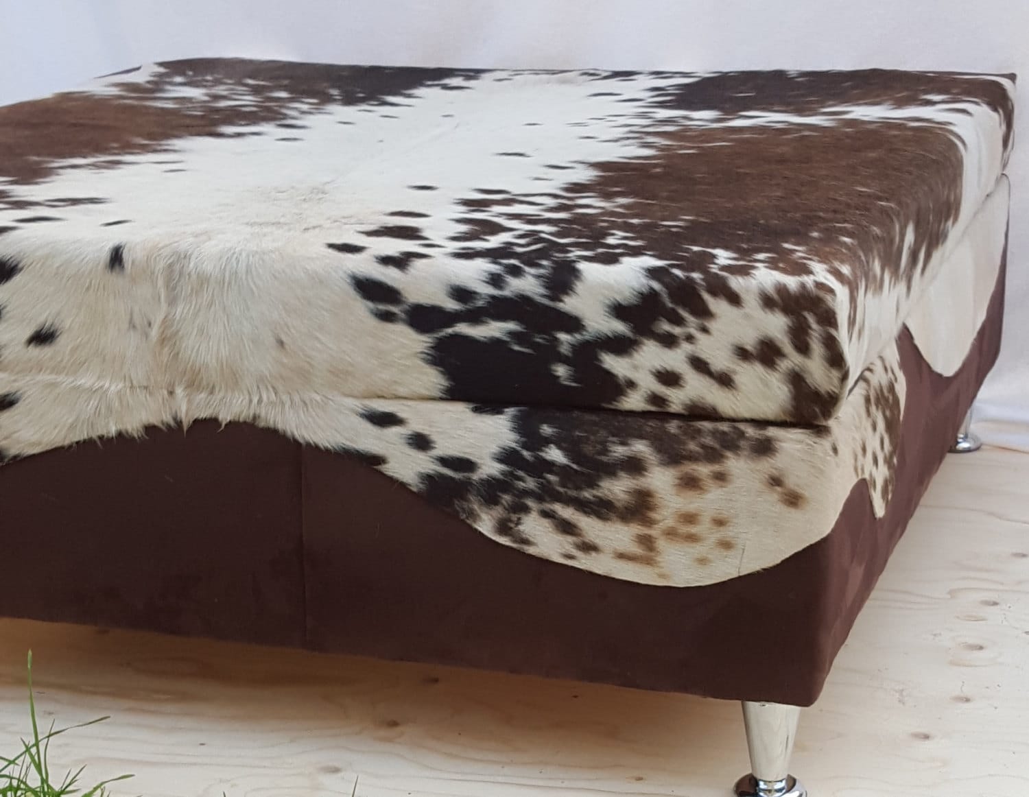 Cowhide ottoman deals square