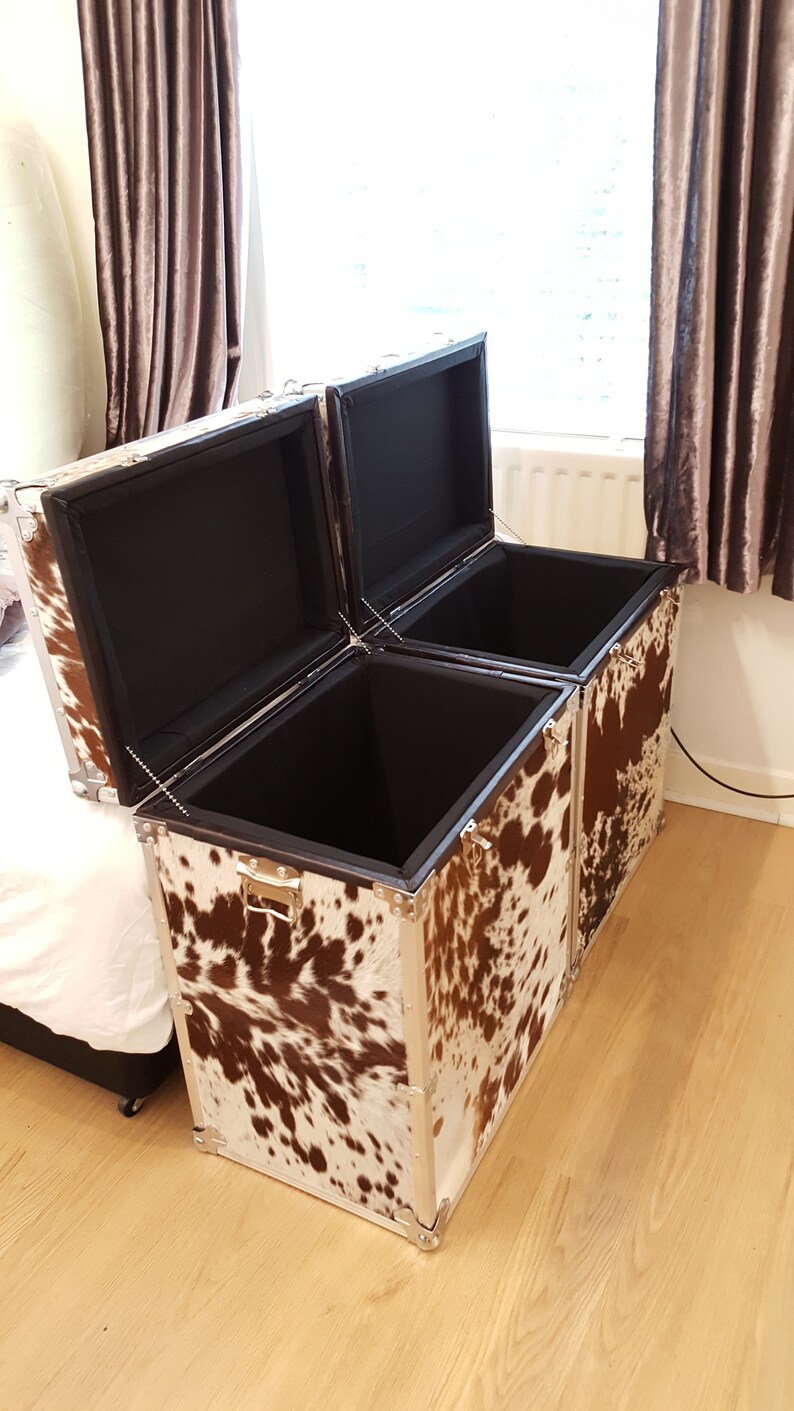 Custom Made Cowhide Storage Trunk - Etsy