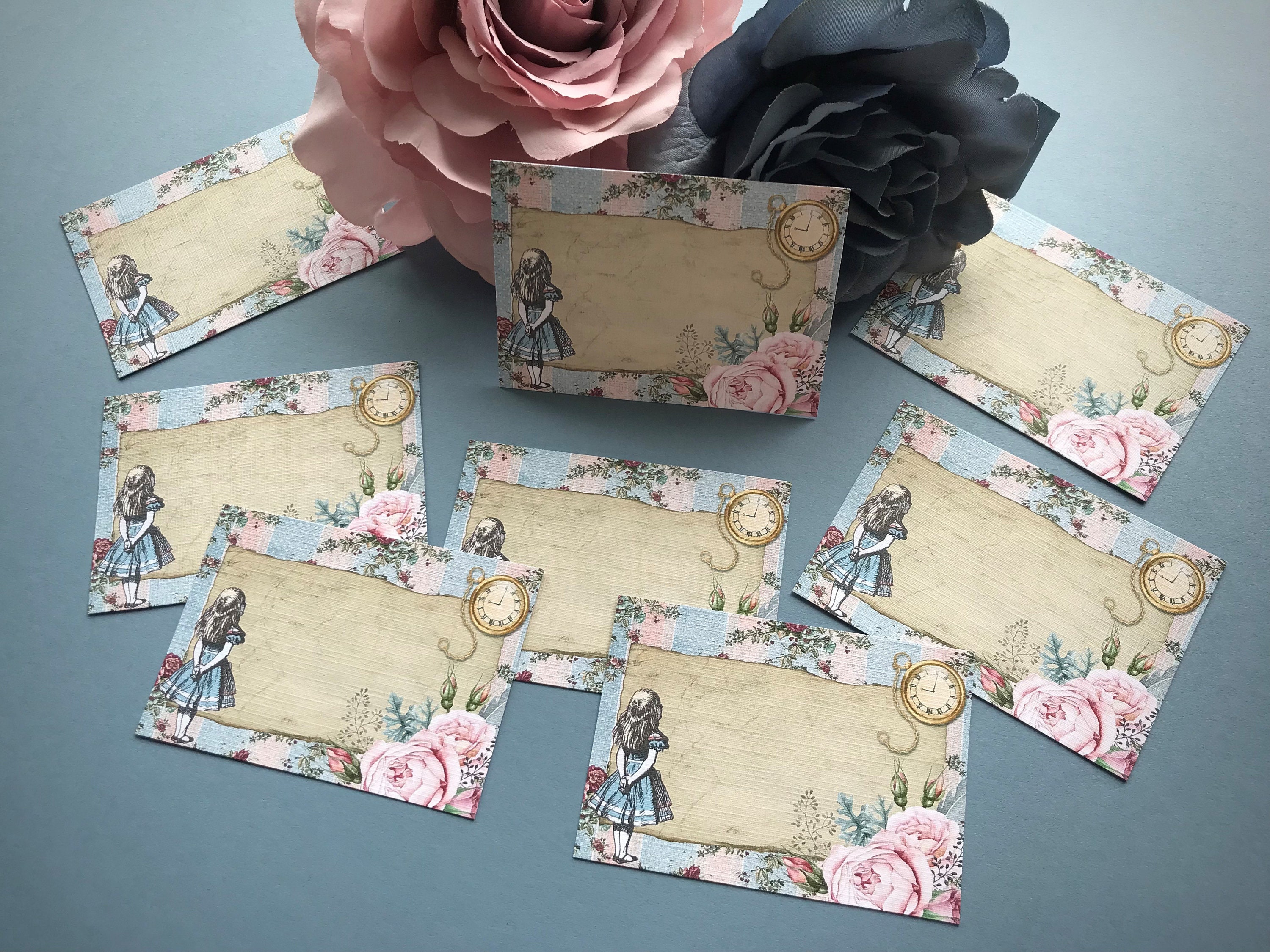 Alice in Wonderland Blank Place Cards Name Cards Card | Etsy