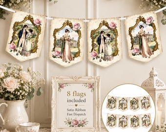 Jane Austen Bunting | Afternoon Tea party event banner romantic theme