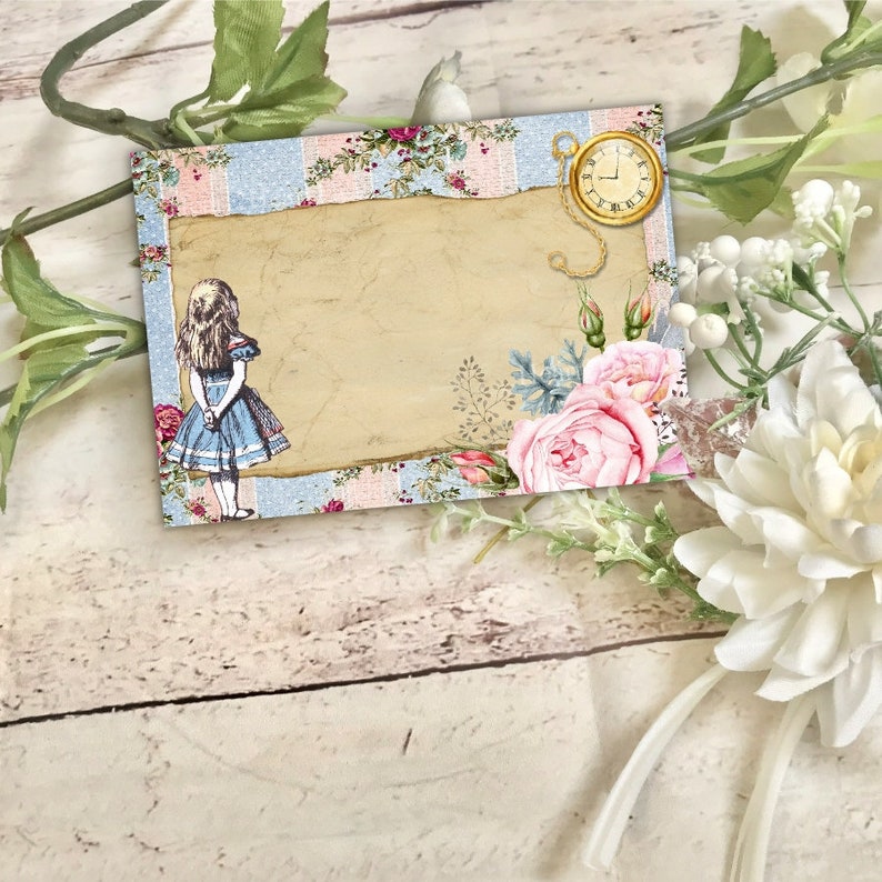 Alice in Wonderland Blank Place Cards Name Cards Card - Etsy UK