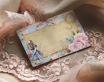 Alice in Wonderland Blank Place Cards