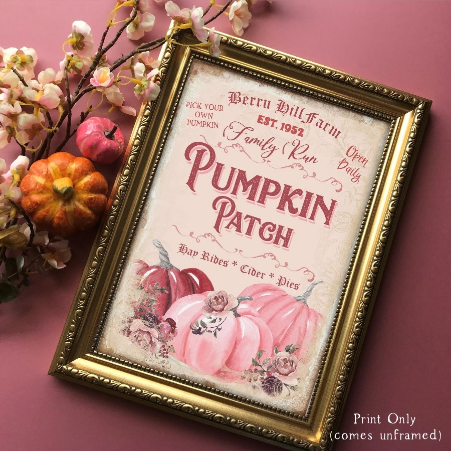 Pumpkin Farm Sign Pumpkin Wall Art Alice in Wonderland Pumpkin Patch INSTANT DOWNLOAD Halloween Printable Art