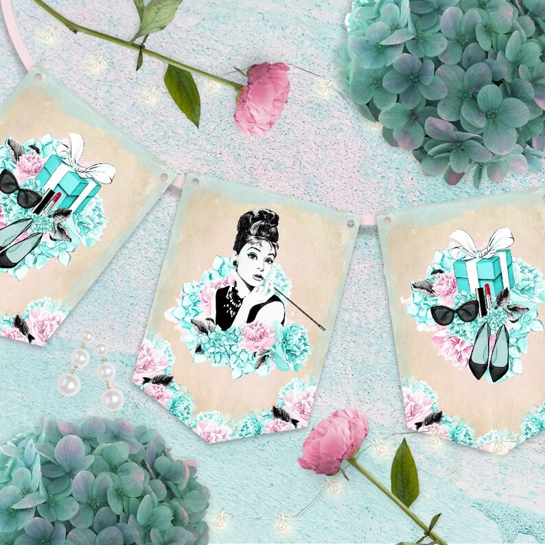 Breakfast At Tiffany S Banner Audrey Hepburn Bunting Etsy