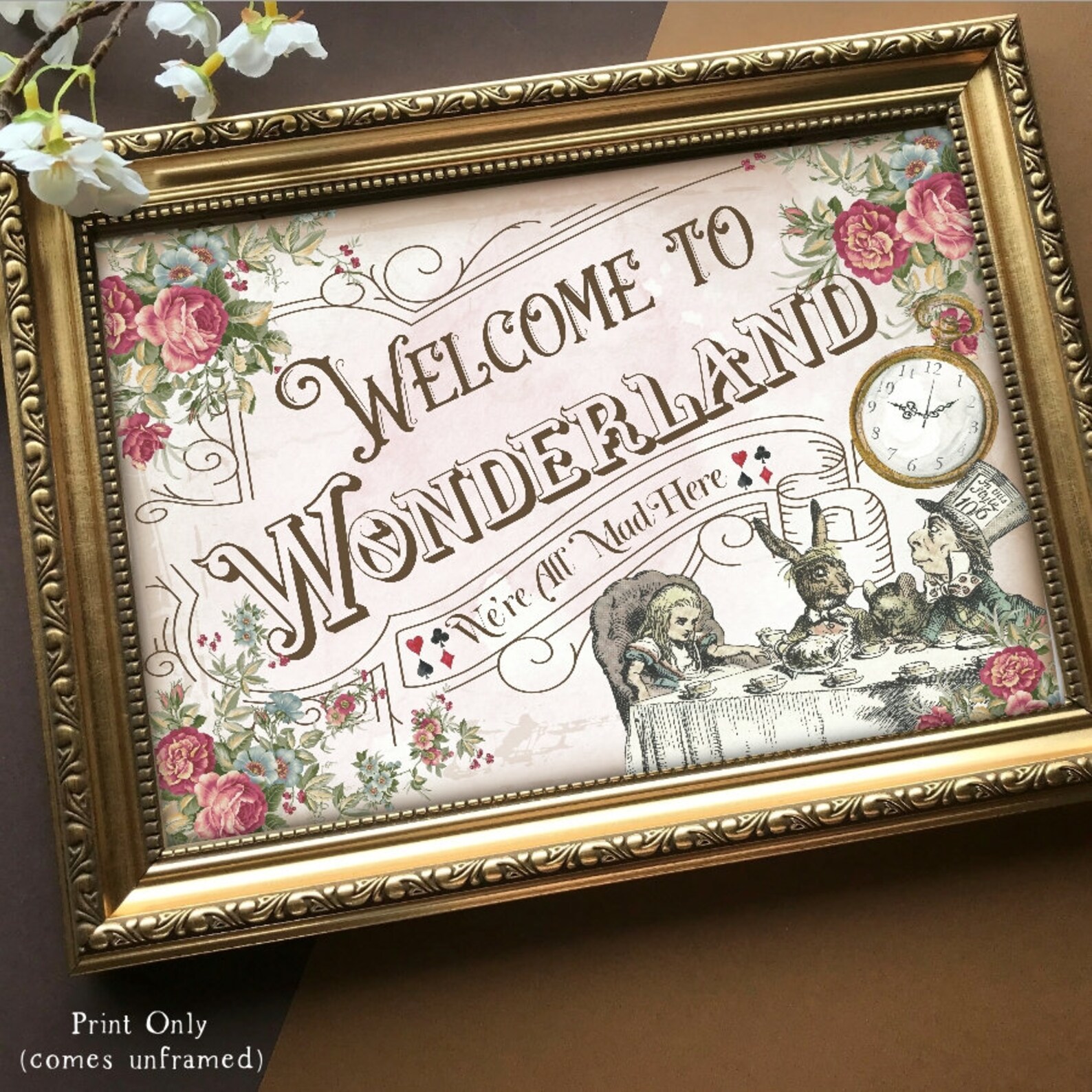 Alice in Wonderland to Wonderland Wall Art Nursery Etsy