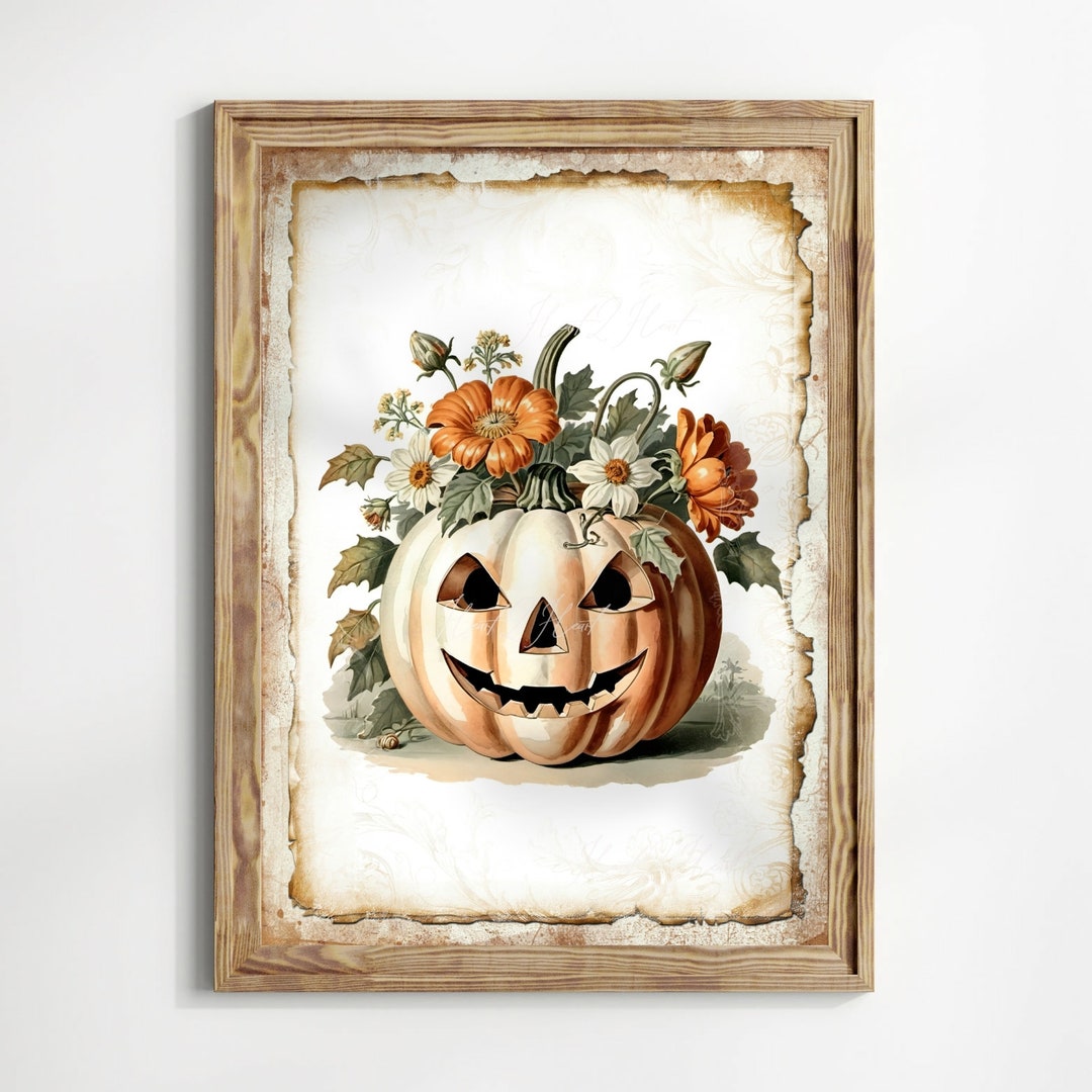 Halloween Pumpkin Print Jack O Lantern Print Halloween Wall Art - Etsy