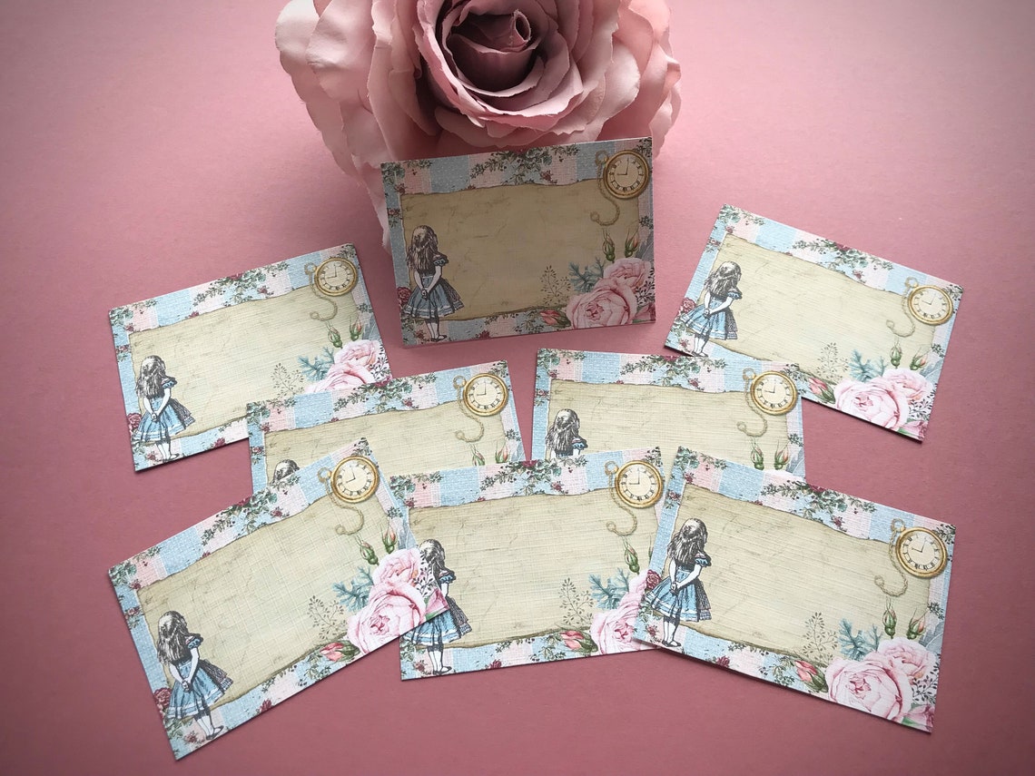 Alice in Wonderland Blank Place Cards Name Cards Card | Etsy