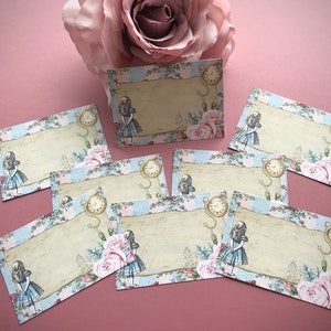 Alice in Wonderland Blank Place Cards Name Cards Card | Etsy