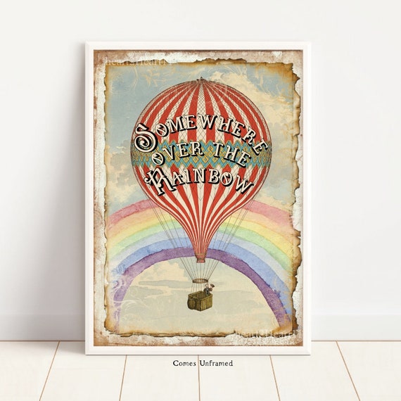 Wizard of Oz Print Somewhere Over the Rainbow Oz Wall Art Etsy
