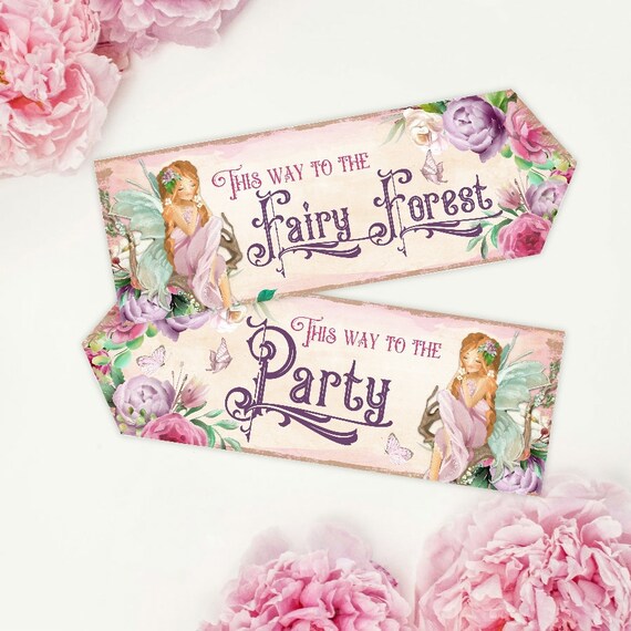 12 Fairy Party Arrows Decorations-Fairy Party Enchanted Magic Birthday