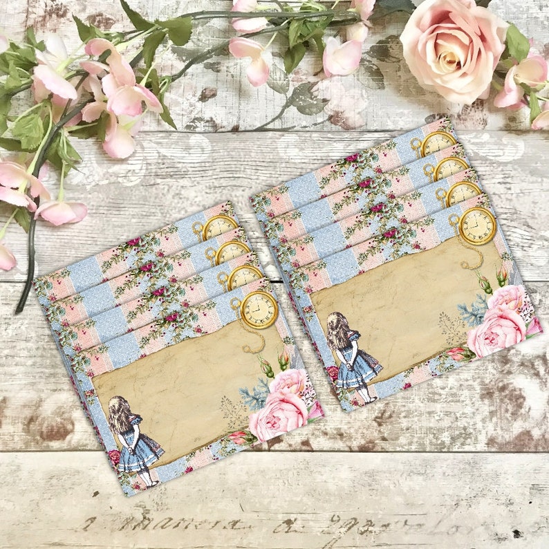 Alice in Wonderland Blank Place Cards Name Cards Card - Etsy UK