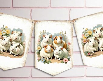 Guinea Pig Bunting - Party Decoration Banner