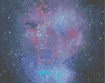 Real Galaxy advanced cross stitch pattern- space nebula