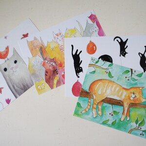 Quattro carte gatto, cartoline