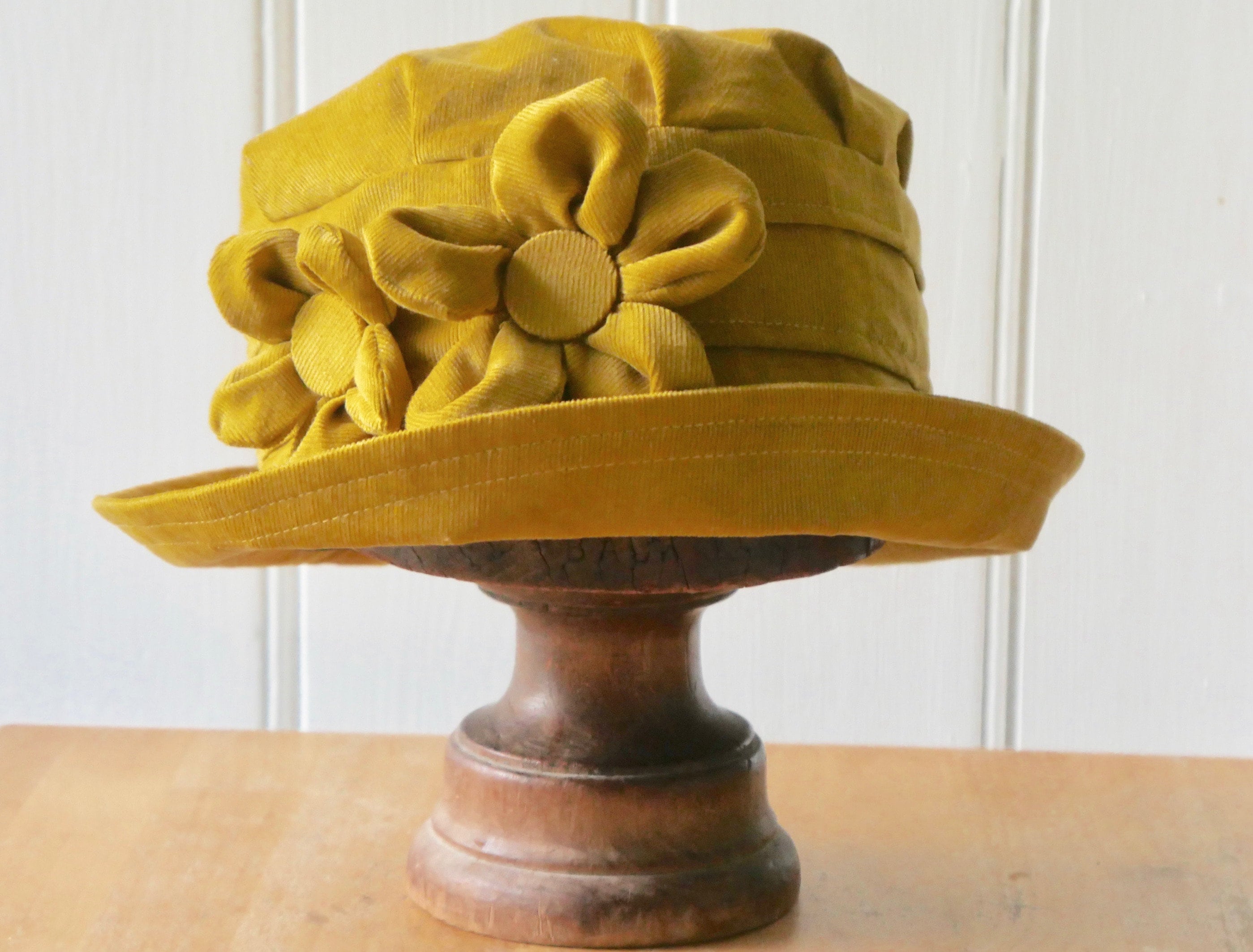 Mustard Cloche Hat Mustard Winter Hat 