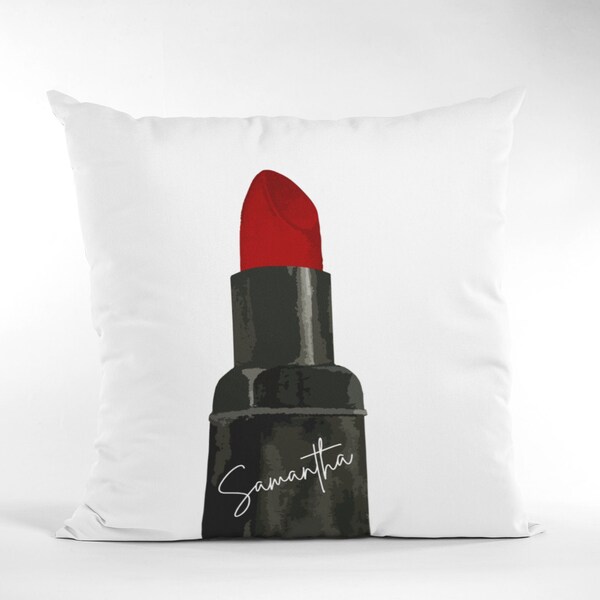 Lipstick Red Pillow Etsy