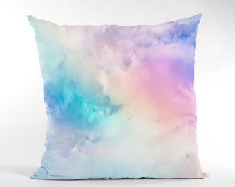 Rainbow Pillow, Clouds Pillow, Rainbow Nursery, Rainbow Decor, Nursery Decor, Rainbow Photography, Rainbow Pillow Cover