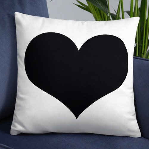 Black & White Heart Garland Etsy