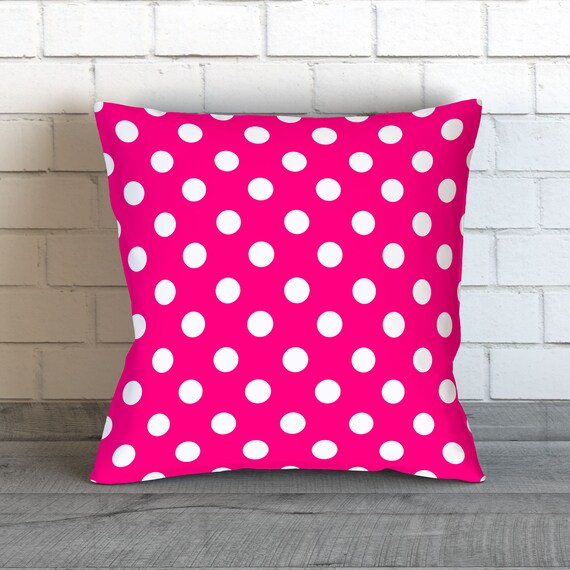 Items Similar To Hot Pink Polka Dot Pillow Polka Dot Bedding Hot