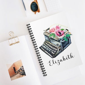 Personalized Writer Notebook, Custom Name Author Notebook, Gifts For Writers, Literary Gift, Gifts For Authors, Creative Writing Notebook