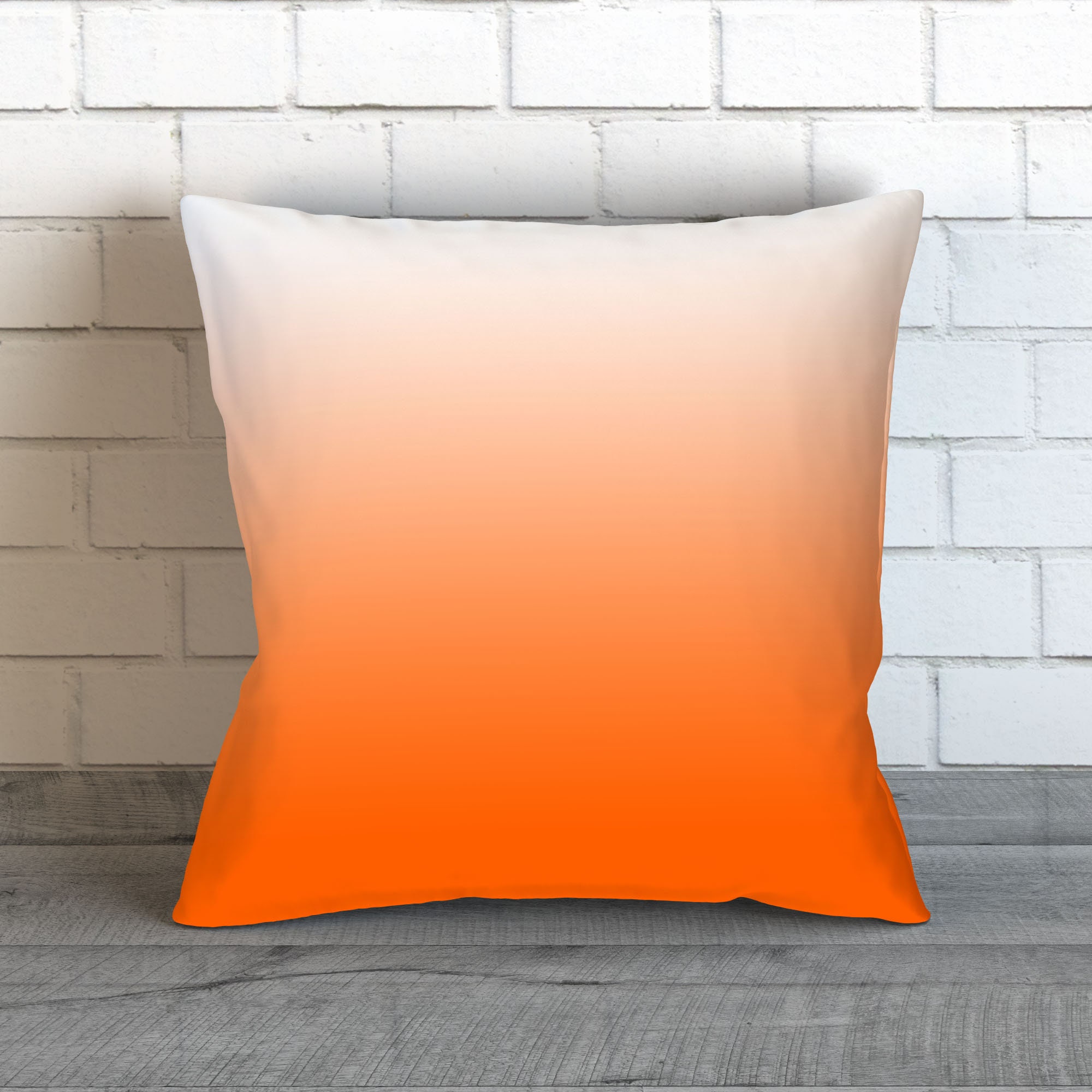 Orange Ombre Pillow Orange White Pillow Orange Throw Pillow Etsy