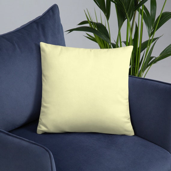 Pale Yellow Pillow Yellow Cushion Yellow Pillow Cover Yellow Throw Pillow Yellow Room Decor Yellow Pillow Cover