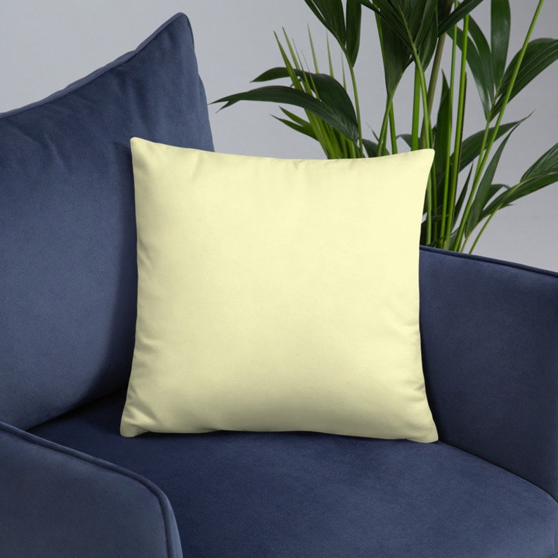 Pale Yellow Pillow Yellow Cushion Yellow Pillow Cover Etsy