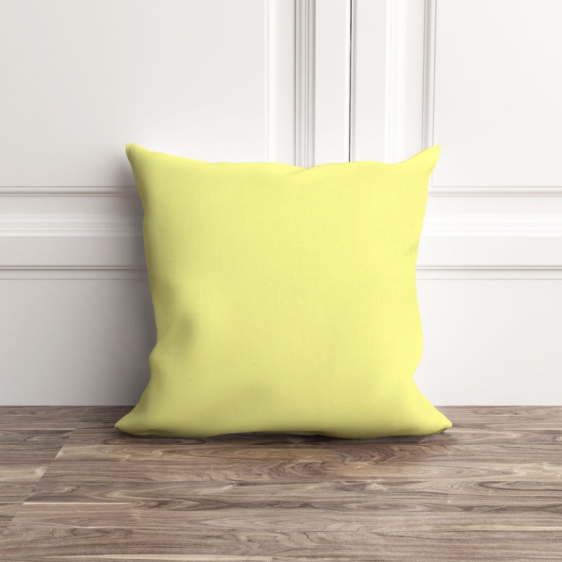 Pale Yellow Pillow Yellow Throw Pillow Yellow Pillow Yellow Etsy