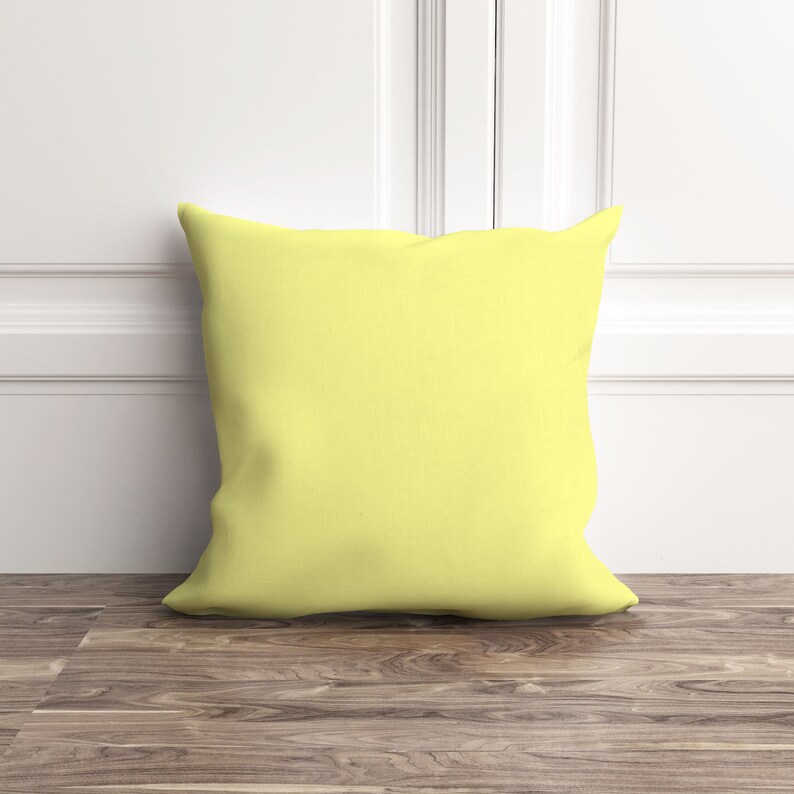 Pale Yellow Pillow Yellow Throw Pillow Yellow Pillow Yellow Etsy