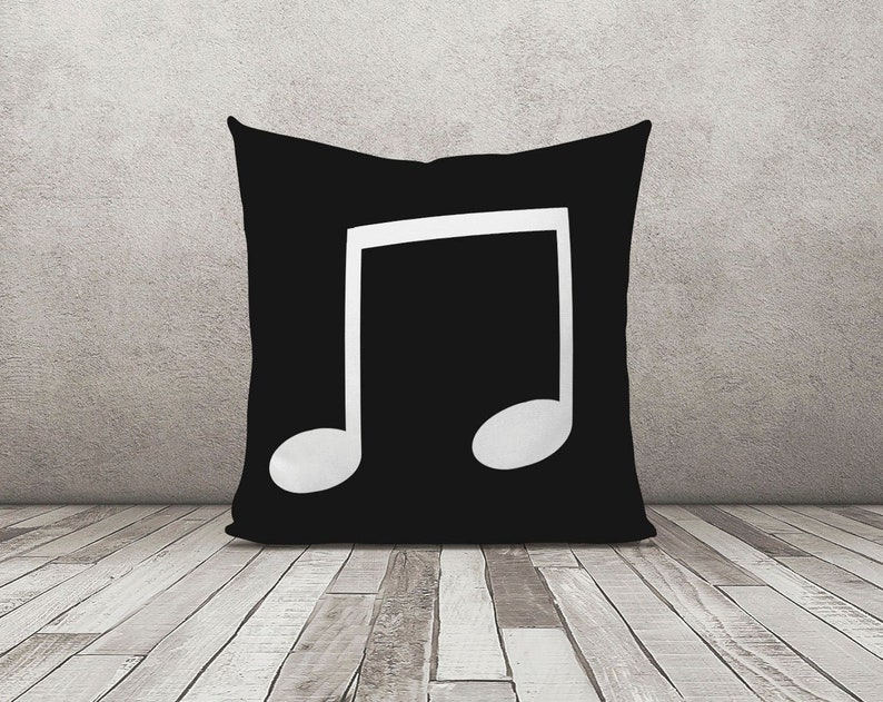 Music Note Pillow Music Pillow Music Decor Music Throw Etsy