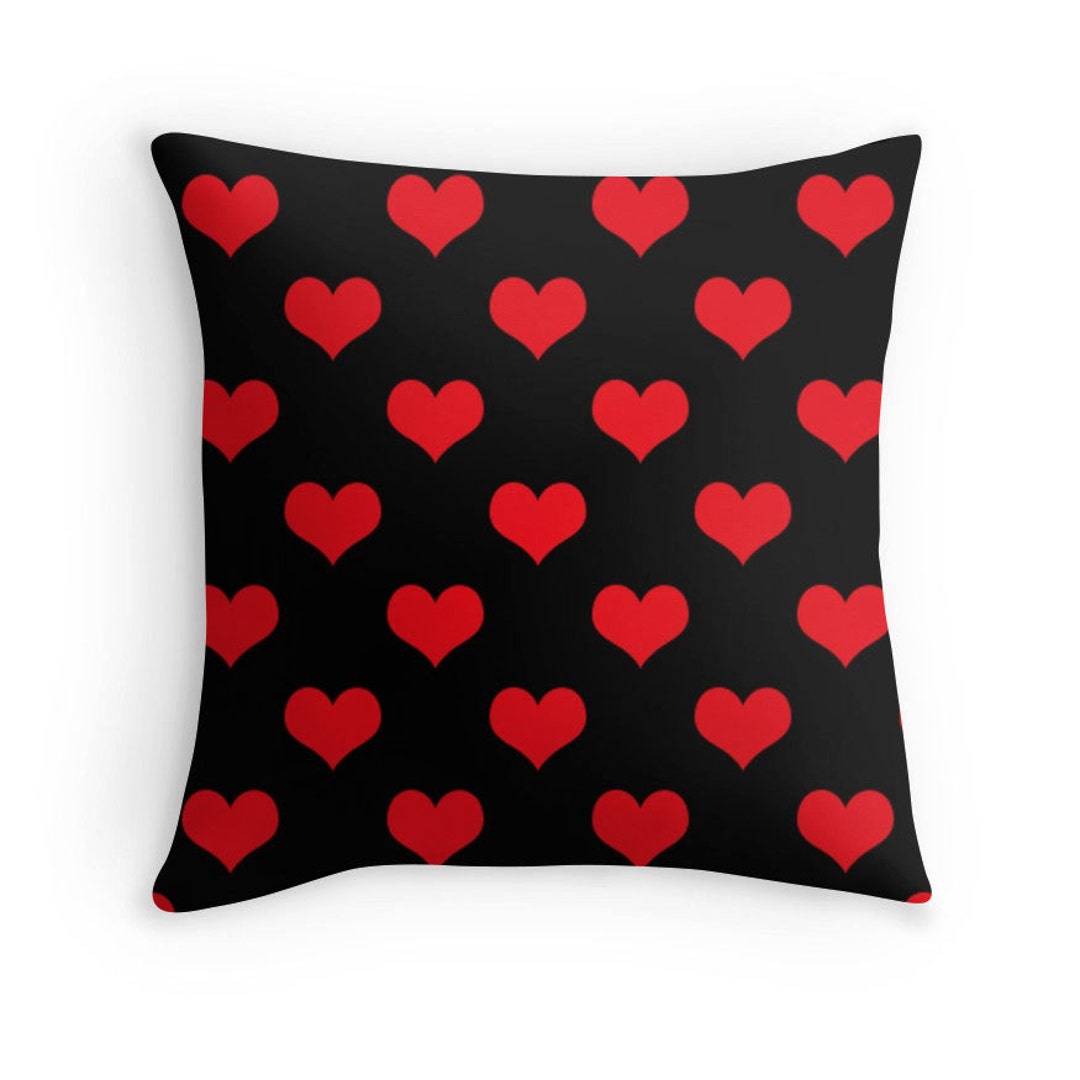 Red Heart Pillow, Red Heart Throw Pillow, Red Heart Pillow Case, Red
