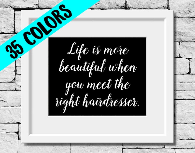 Hairdresser Gifts Hairdresser Print Hair Stylist Print Etsy