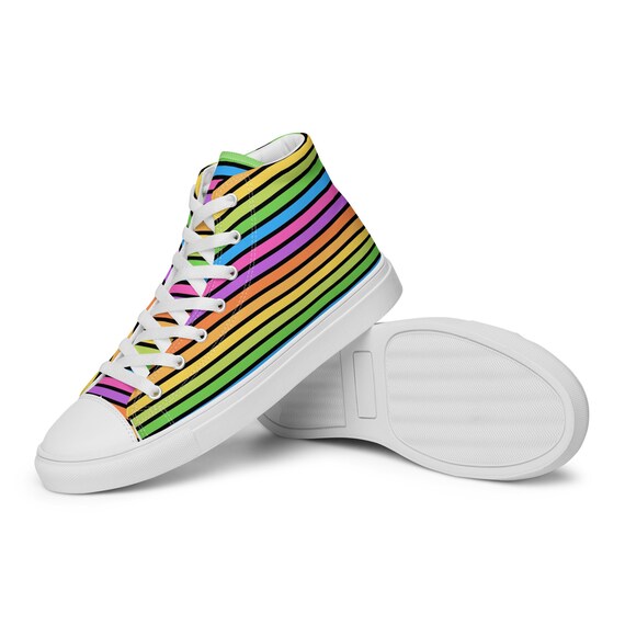 Rainbow striped converse hot sale