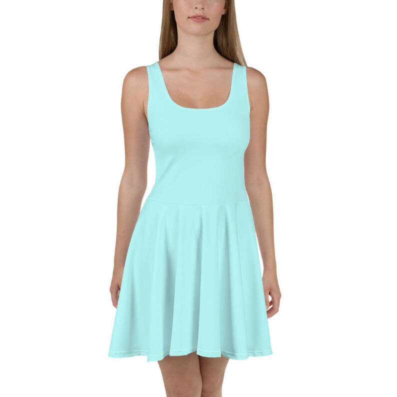 turquoise skater dress