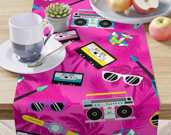 80s Table Runner, 80s Theme Party, 80s Party Decorations