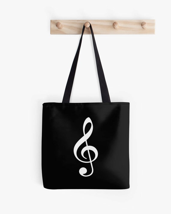 Gift House Music G-Clef Tote Bag Black 12X14 Gift House Music G-Clef Tote Bag Black 12X14